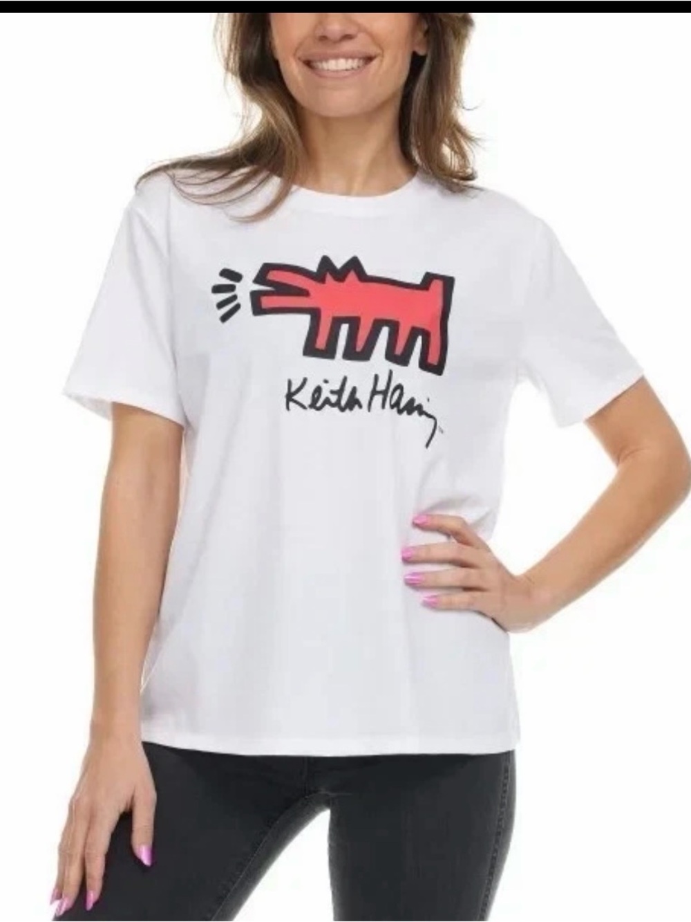 Keith Haring Barking Dog Signature T-shirt